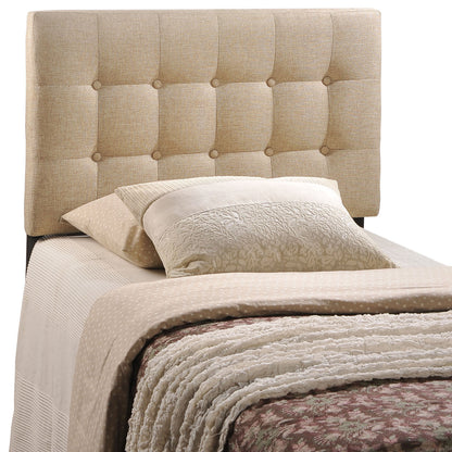 Emily Twin Fabric Headboard, Beige Fabric