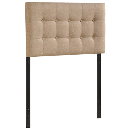Emily Twin Fabric Headboard, Beige Fabric