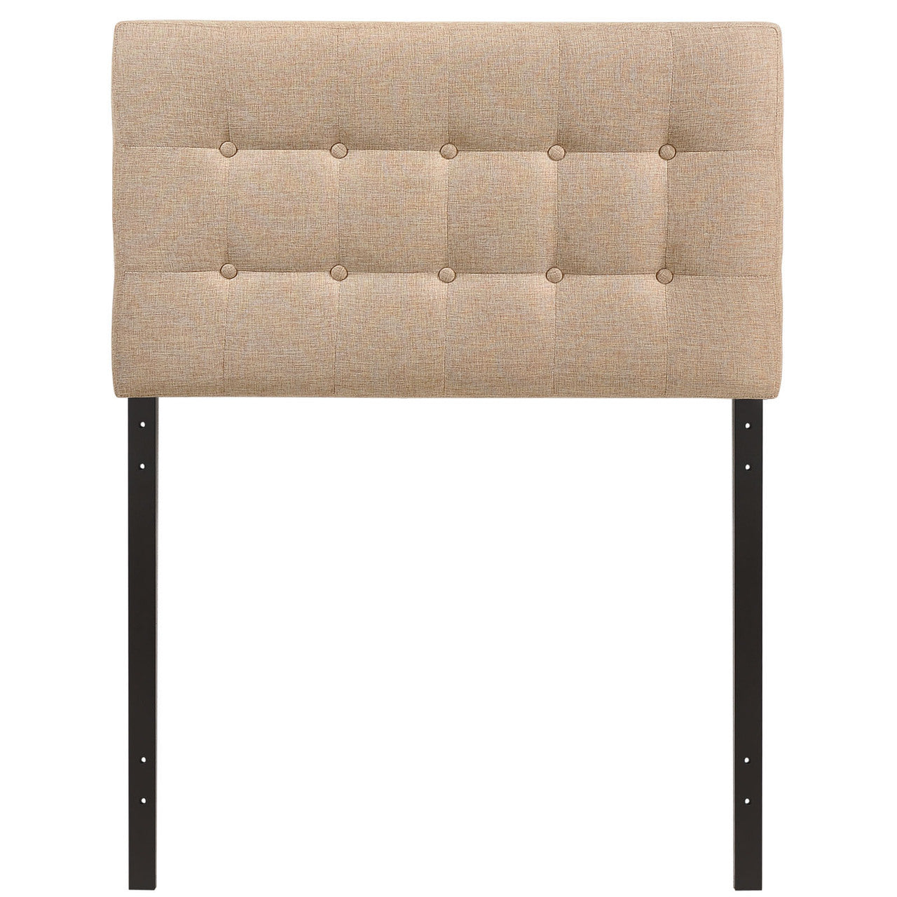 Emily Twin Fabric Headboard, Beige Fabric