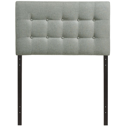 Emily Twin Fabric Headboard, Grey Fabric