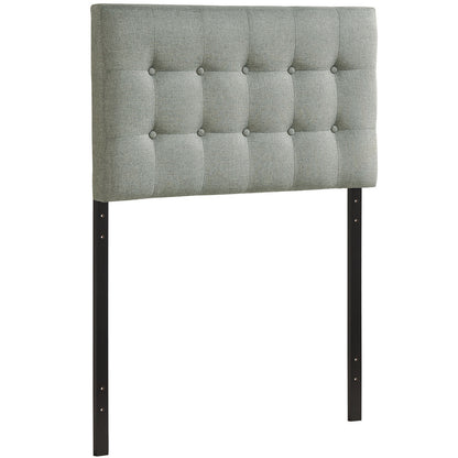 Emily Twin Fabric Headboard, Grey Fabric