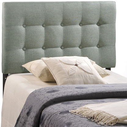 Emily Twin Fabric Headboard, Grey Fabric