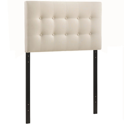 Emily Twin Fabric Headboard, Ivory Fabric