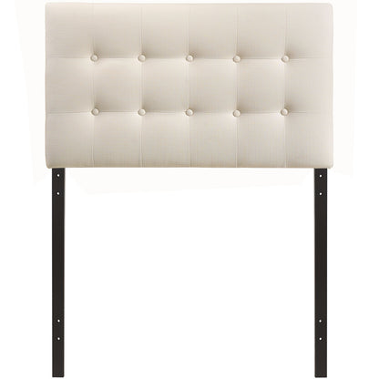 Emily Twin Fabric Headboard, Ivory Fabric