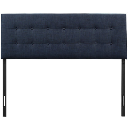 Emily Twin Size Fabric Headboard, Blue, Fabric