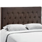Clique Queen Headboard, Brown Fabric