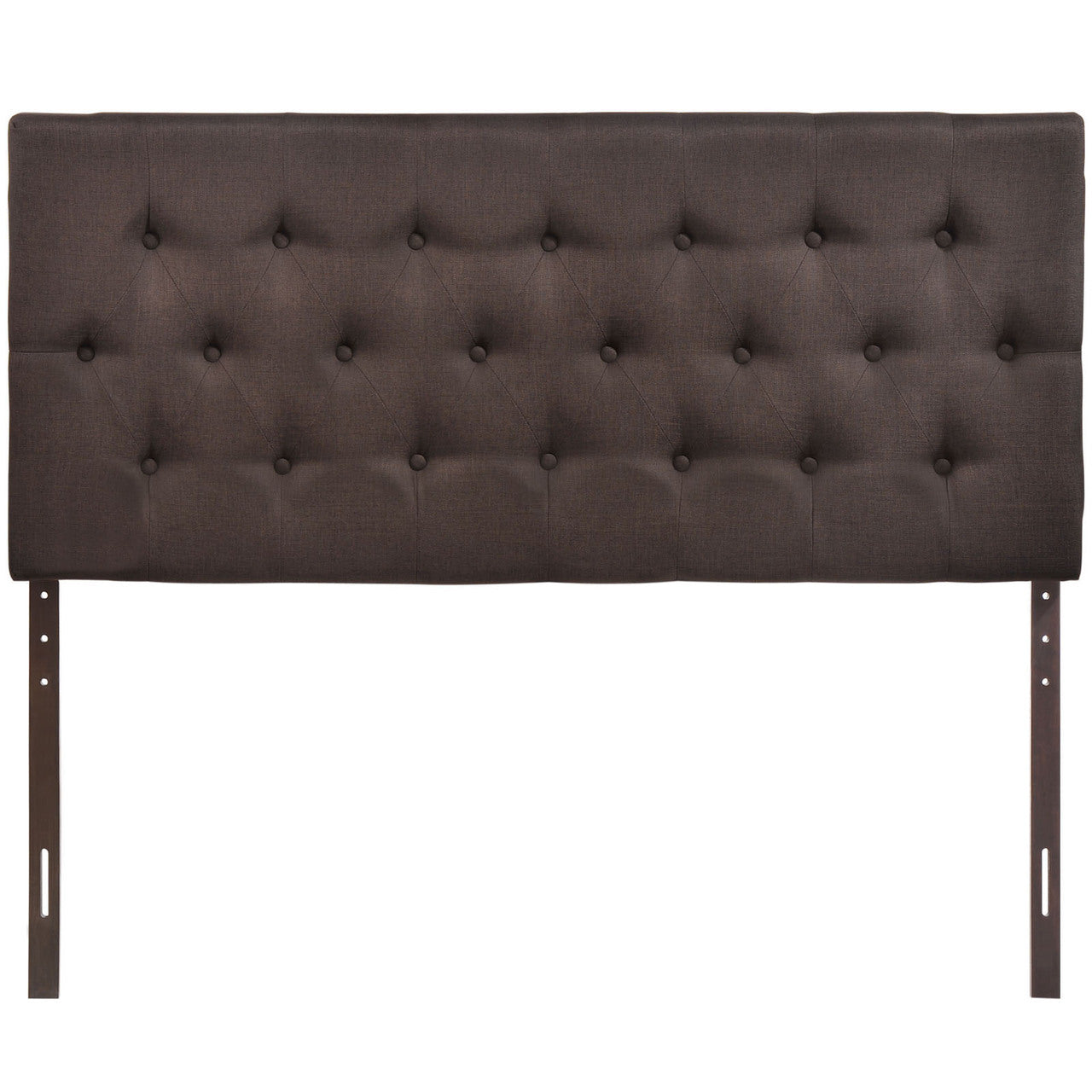 Clique Queen Headboard, Brown Fabric
