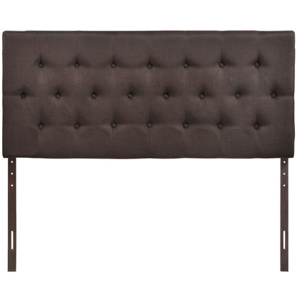 Clique Queen Headboard, Brown Fabric