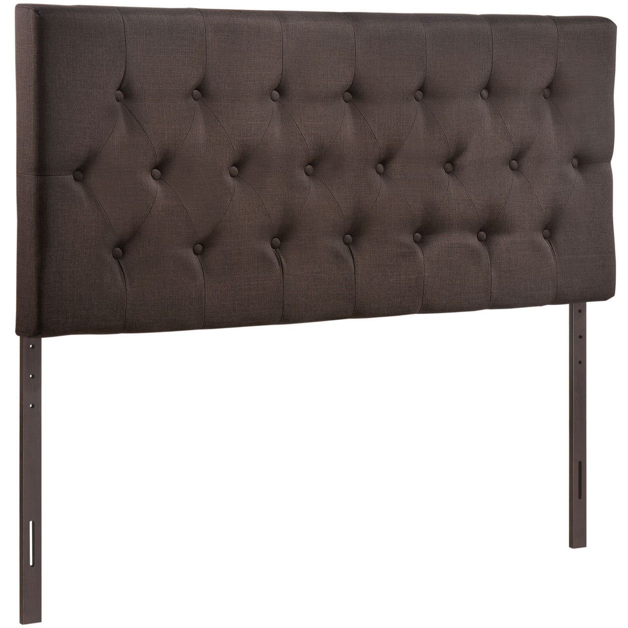 Clique Queen Headboard, Brown Fabric