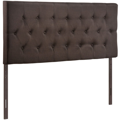 Clique Queen Headboard, Brown Fabric