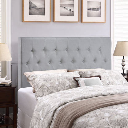 Clique Queen Headboard, Grey Fabric