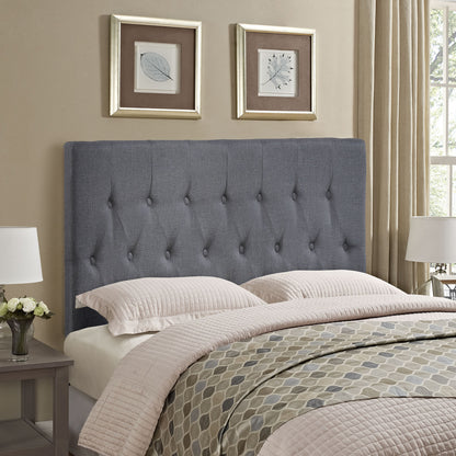Clique Queen Headboard, Smoke Grey Fabric
