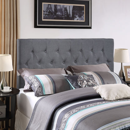 Clique Queen Headboard, Smoke Grey Fabric