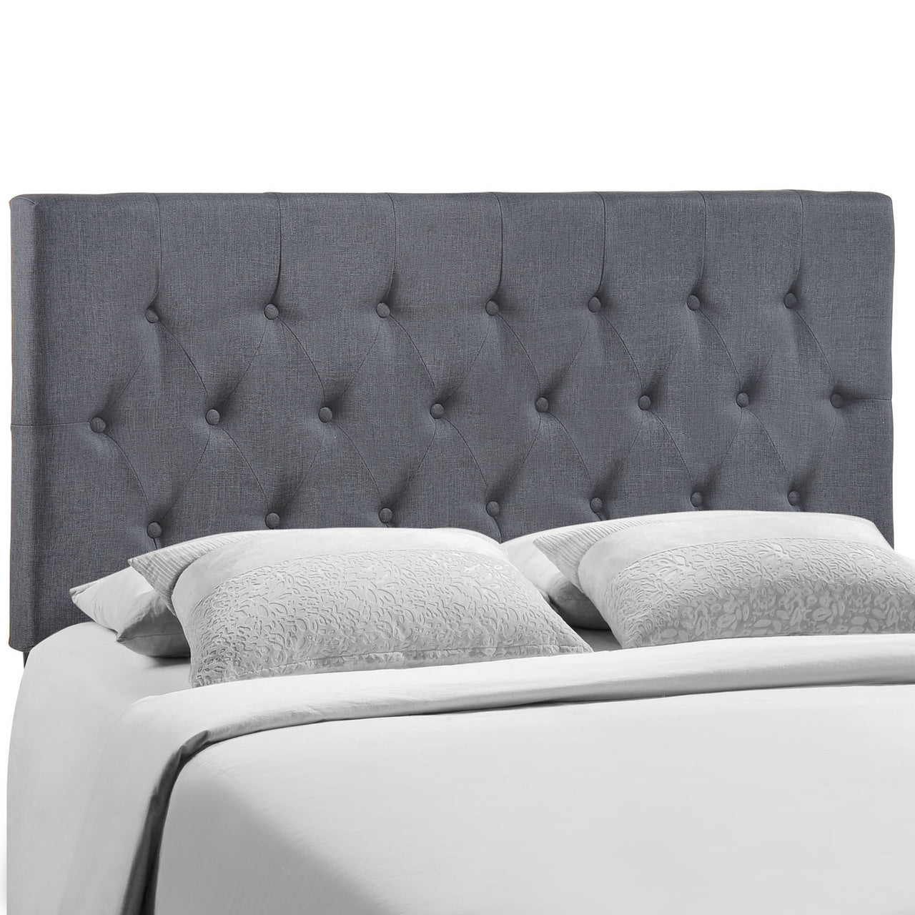 Clique Queen Headboard, Smoke Grey Fabric
