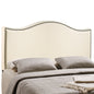 Curl Full Nailhead Upholstered Headboard, Ivory Fabric