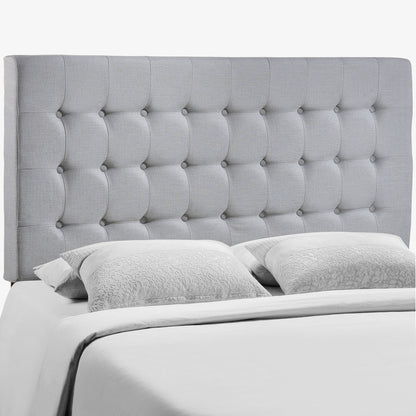 Tinble Queen Headboard, Grey Fabric