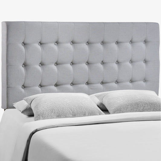 Tinble Queen Headboard, Grey Fabric