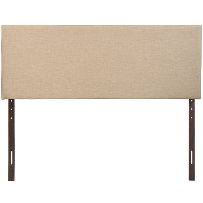 Region Queen Upholstered Headboard, Beige Fabric