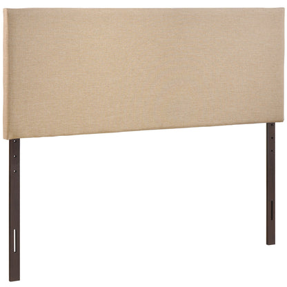 Region Queen Upholstered Headboard, Beige Fabric