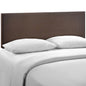 Region Queen Upholstered Headboard, Brown Fabric