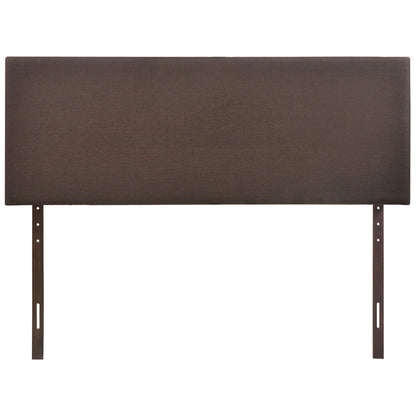 Region Queen Upholstered Headboard, Brown Fabric