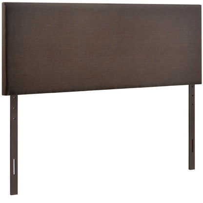 Region Queen Upholstered Headboard, Brown Fabric