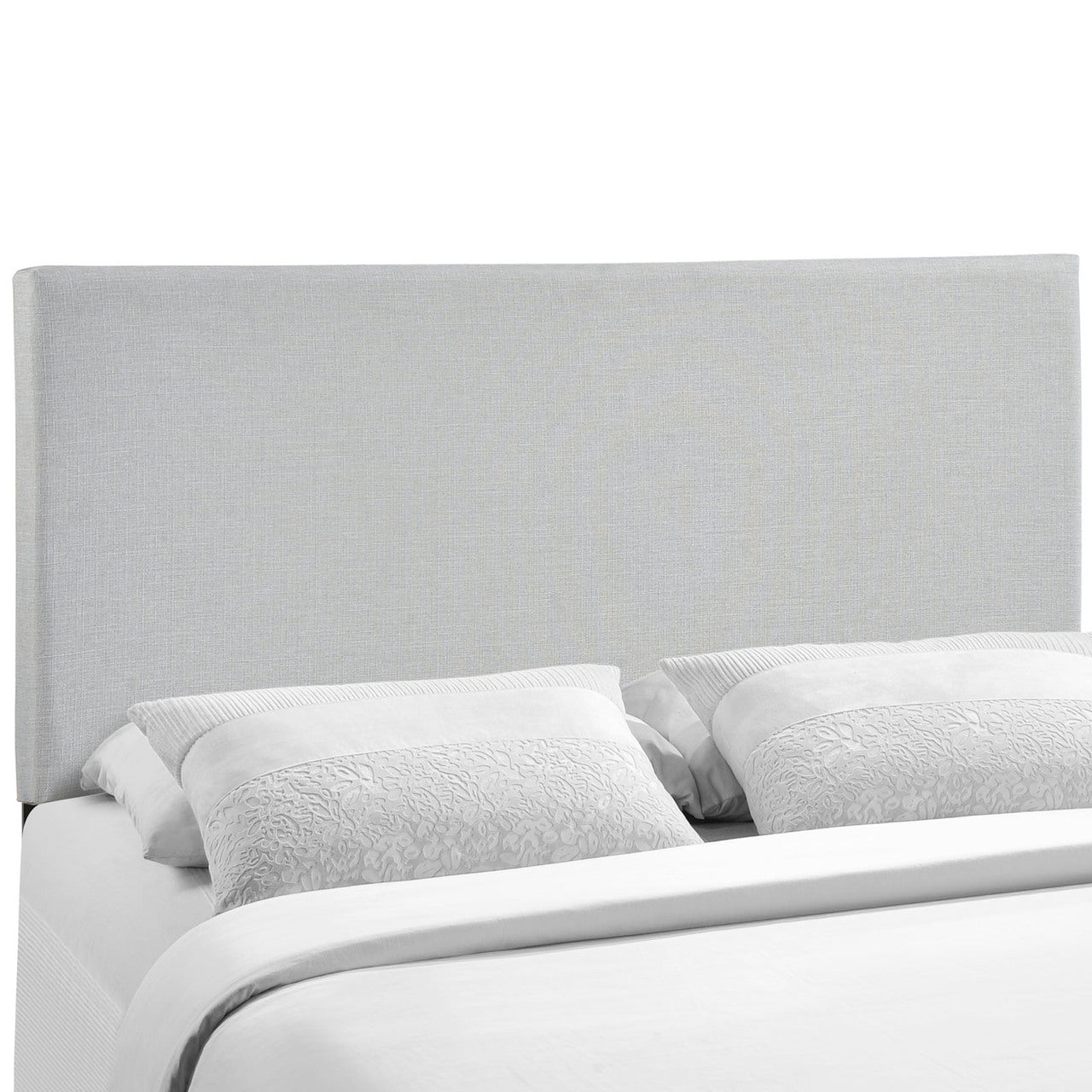 Region Queen Upholstered Headboard, Grey Fabric