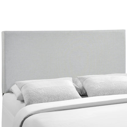 Region Queen Upholstered Headboard, Grey Fabric