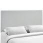Region Queen Upholstered Headboard, Grey Fabric