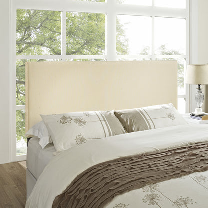 Region Queen Upholstered Headboard, Ivory Fabric