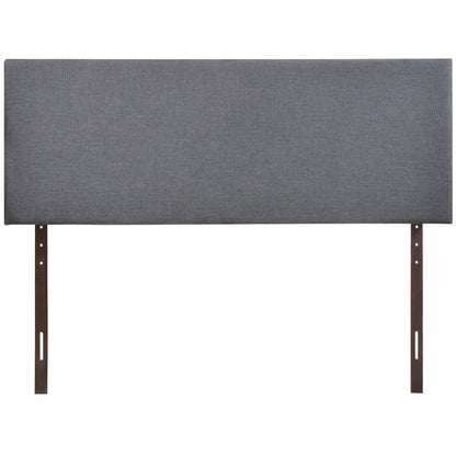 Region Queen Upholstered Headboard, Smoke Grey Fabric