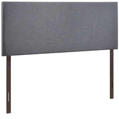 Region Queen Upholstered Headboard, Smoke Grey Fabric