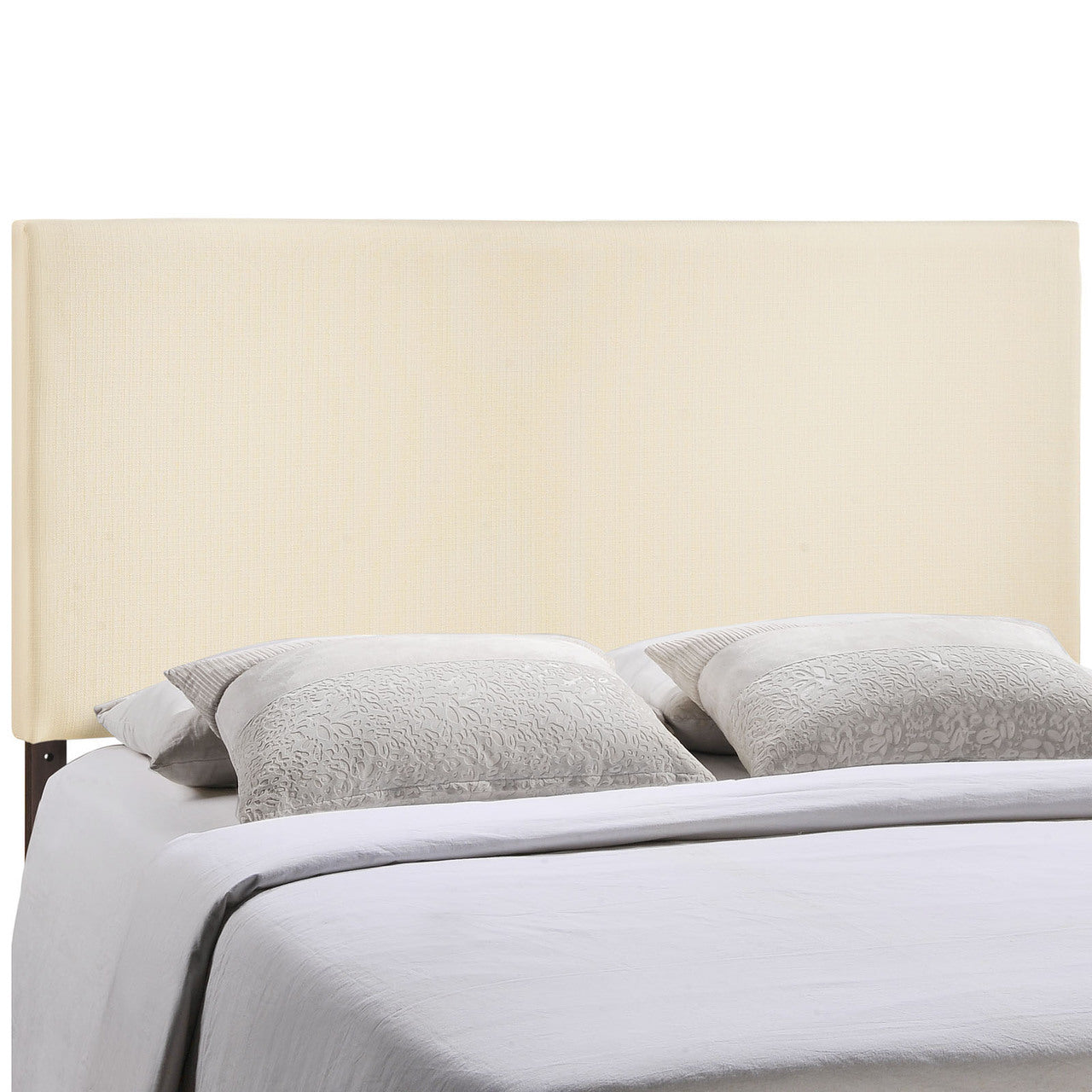 Region King Upholstered Headboard, Ivory Fabric