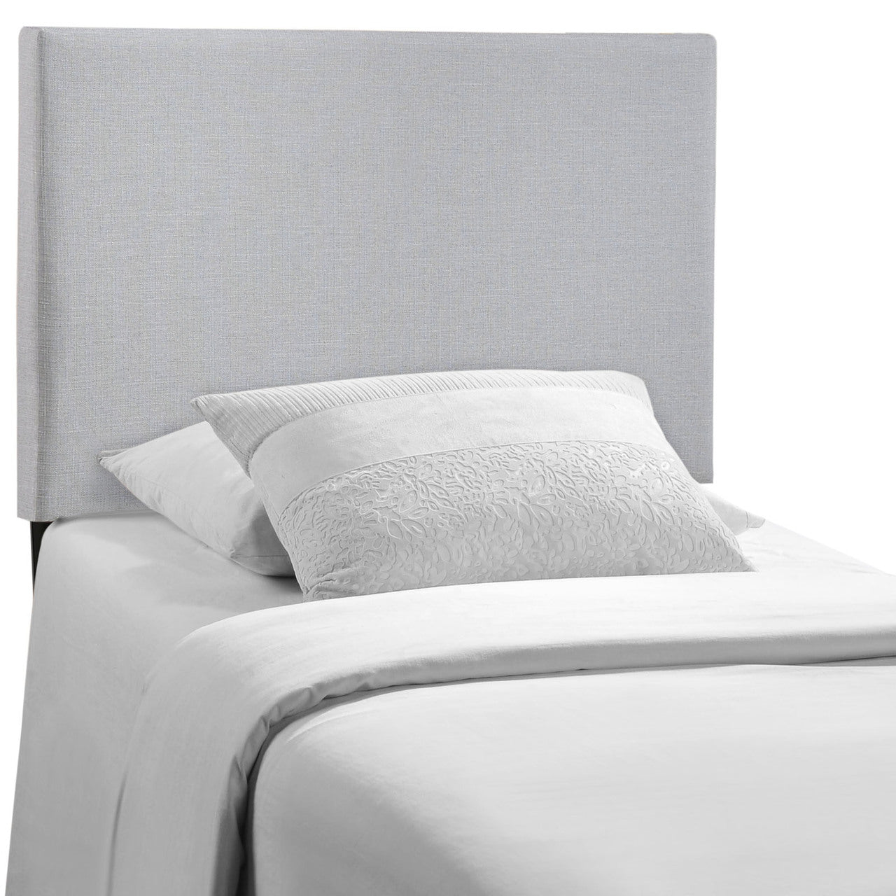 Region Twin Upholstered Headboard, Grey Fabric