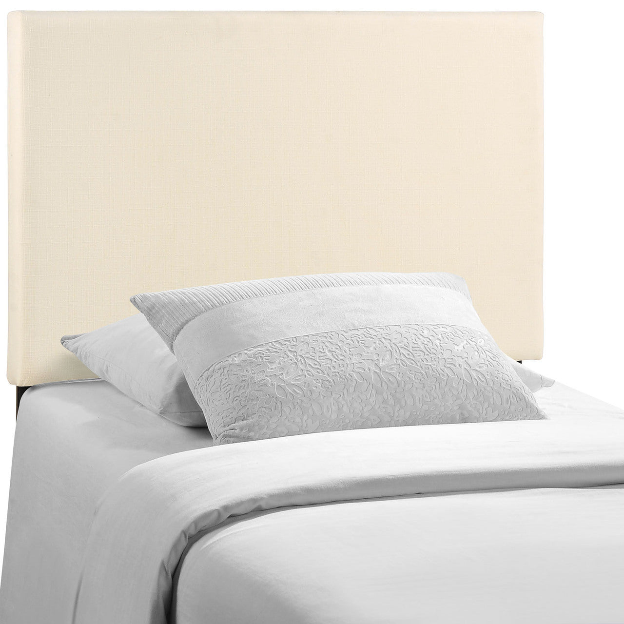 Region Twin Upholstered Headboard, Ivory Fabric