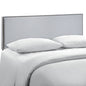 Region Queen Nailhead Upholstered Headboard, Grey Fabric