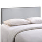 Region Full Nailhead Upholstered Headboard, Grey Fabric