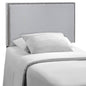 Region Twin Nailhead Upholstered Headboard, Grey Fabric