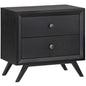 Tracy Nightstand, Black Wood