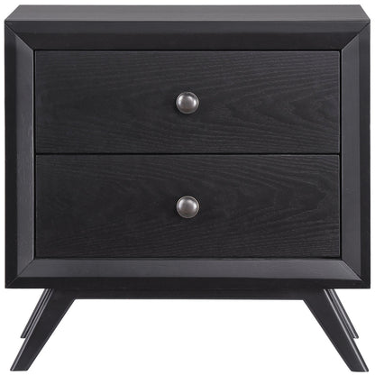 Tracy Nightstand, Black Wood
