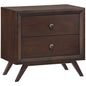 Tracy Nightstand, Brown Wood