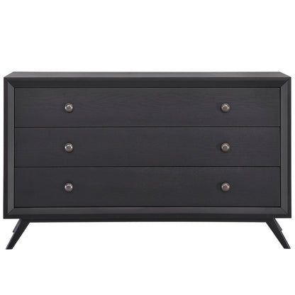 Tracy Wood Dresser, Black Wood