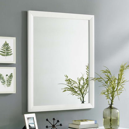 Tracy Mirror, White, Glass 13208