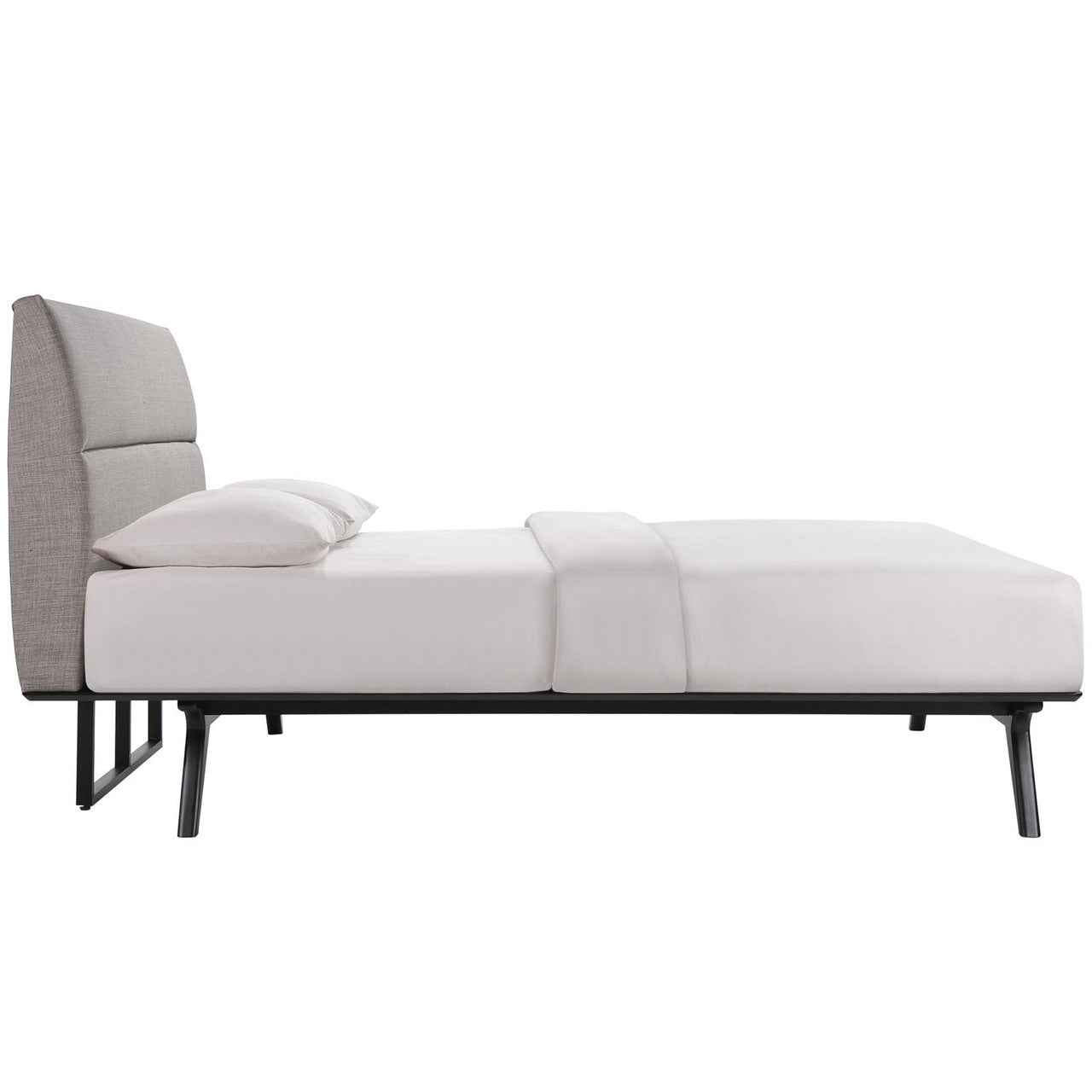 Addison Queen Bed Frame, Grey Fabric
