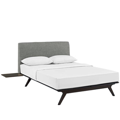 Tracy Three PCS Queen Bedroom Set, Grey, Fabric 11956