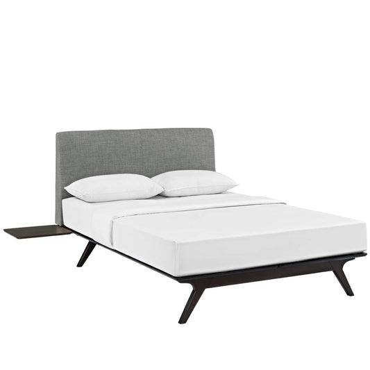 Tracy Three PCS Queen Bedroom Set, Grey, Fabric 11956