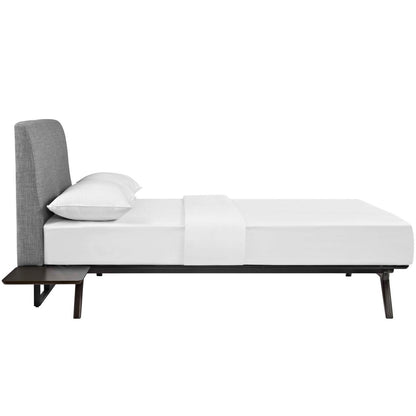 Tracy Three PCS Queen Bedroom Set, Grey, Fabric 11956
