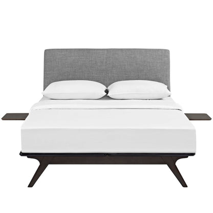 Tracy Three PCS Queen Bedroom Set, Grey, Fabric 11956