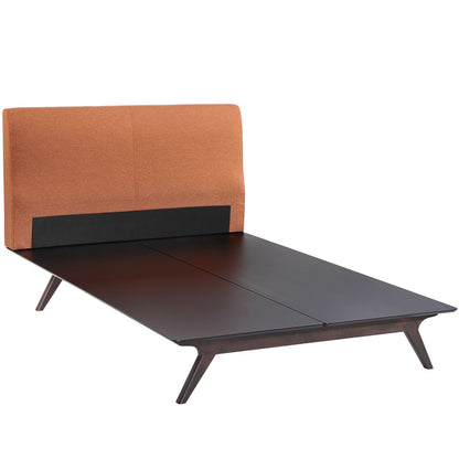 Tracy 3 Piece Queen Bedroom Set, Orange, Fabric Wood