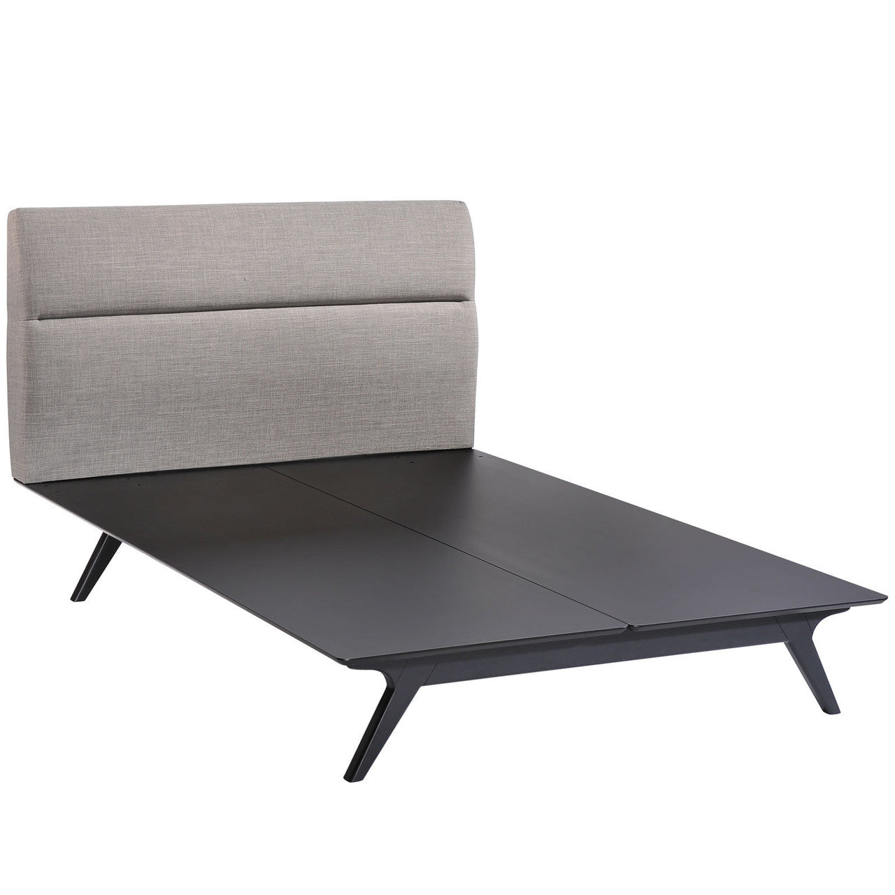 Addison 3 Piece Queen Bedroom Set, Grey, Fabric Wood